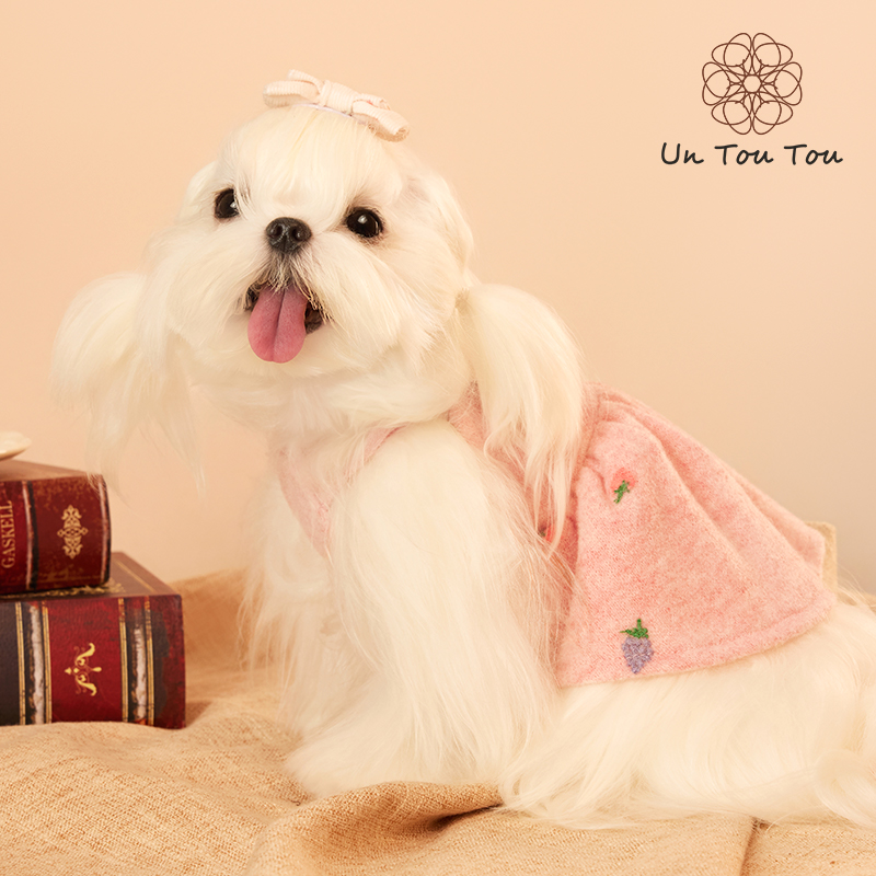 UnTouTou水果绣花背心裙•比熊马尔济斯西施小中型犬秋冬穿搭