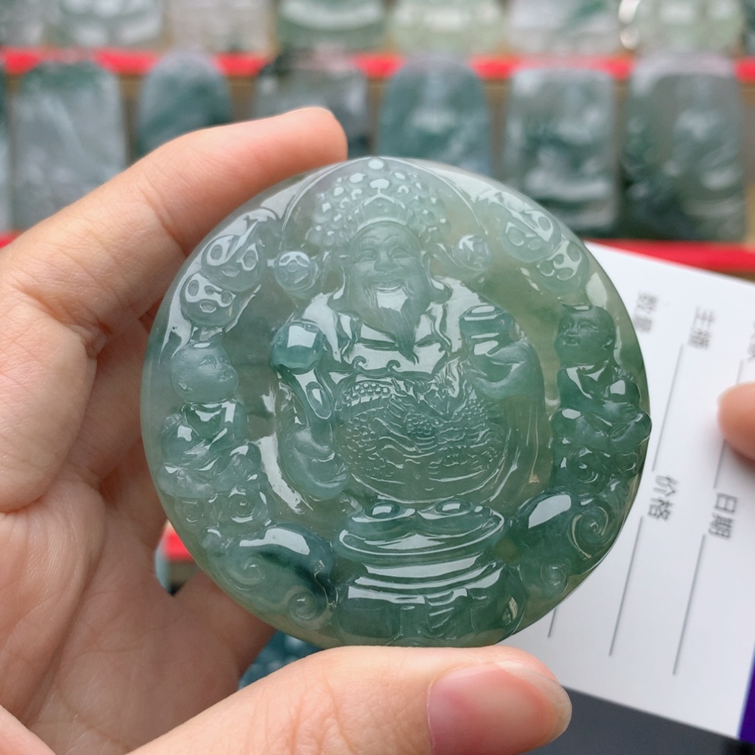 颈饰未镶嵌翡翠财神