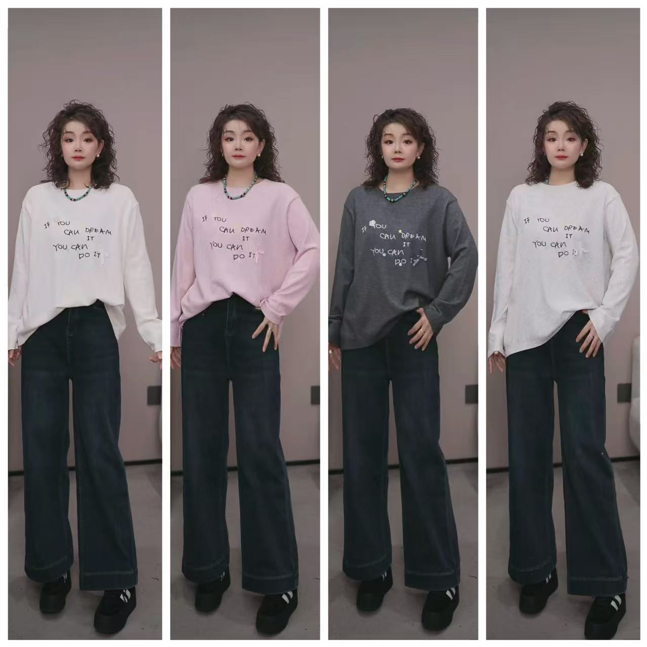 【字母刺绣蝴蝶结针织上衣】XP 9942