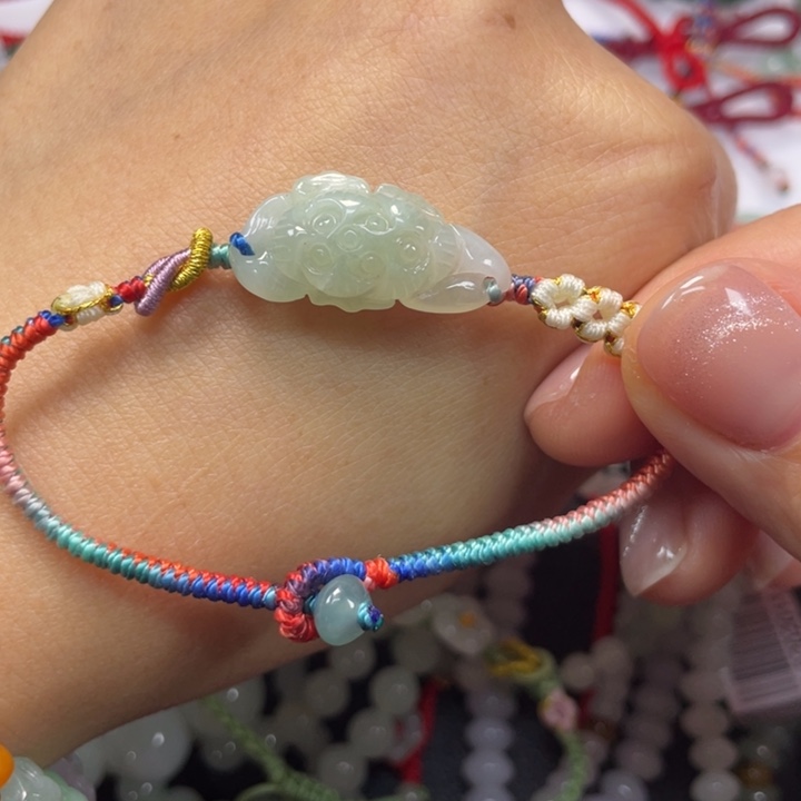 翡翠未镶嵌手绳16手围