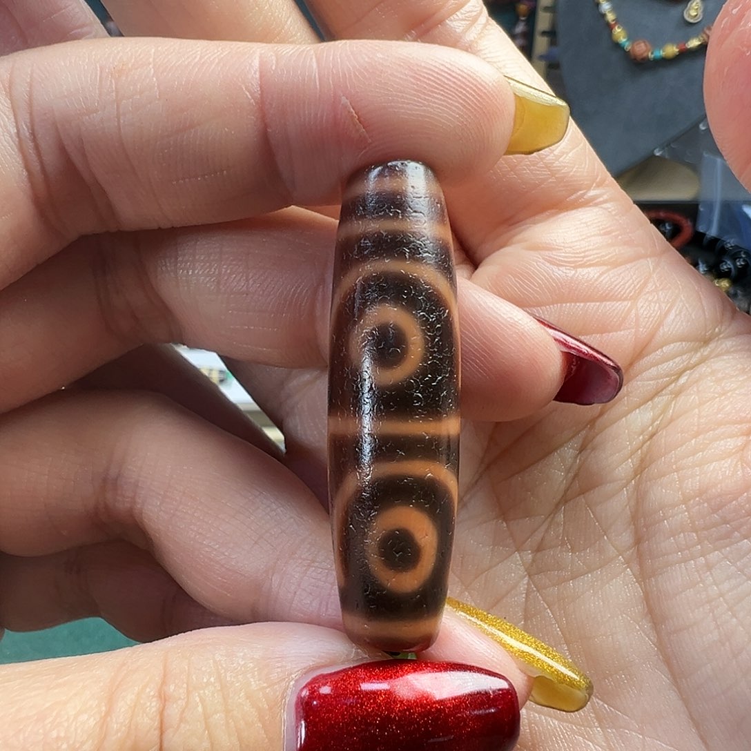 玛瑙/玉髓未镶嵌珠宝半成品小卢黑橘如意四眼