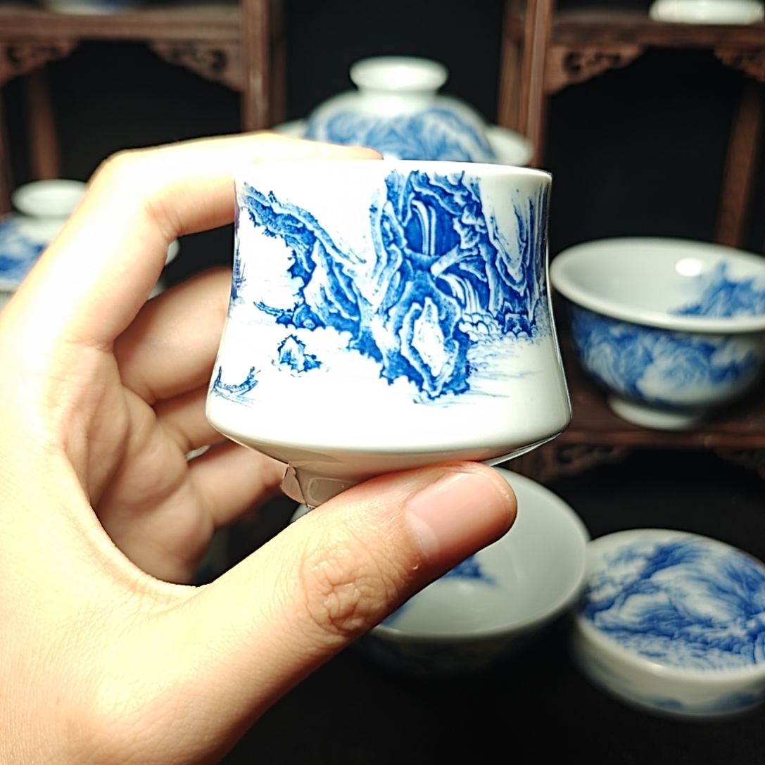 杯子z*l青花山水主人杯