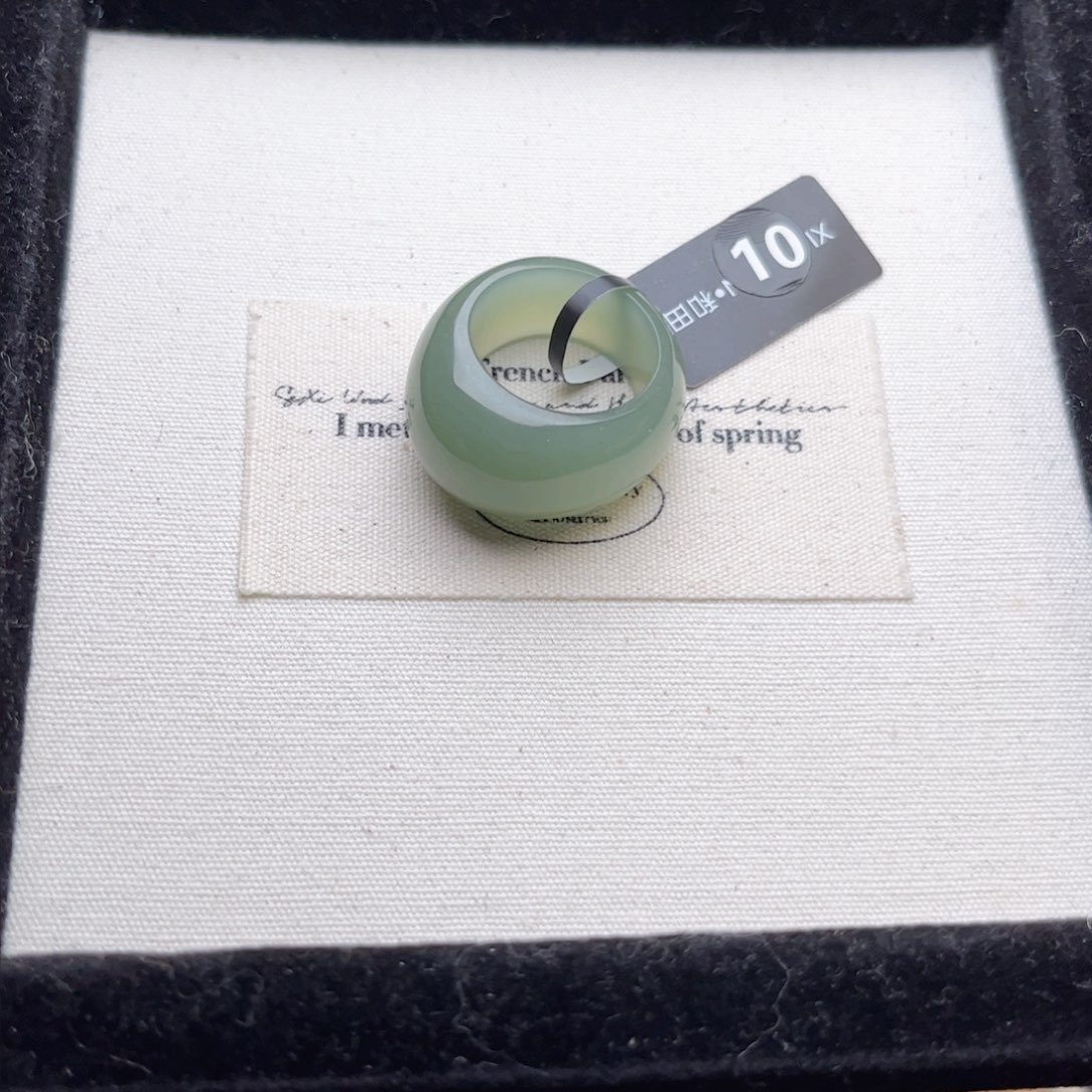 和田玉戒指未镶嵌艳*倪