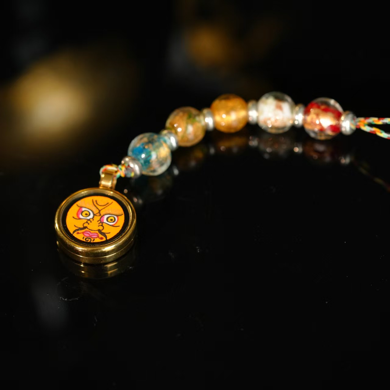 【初见珠宝】唐卡黄财财手机挂30-1CH347X723【多样性发一件】