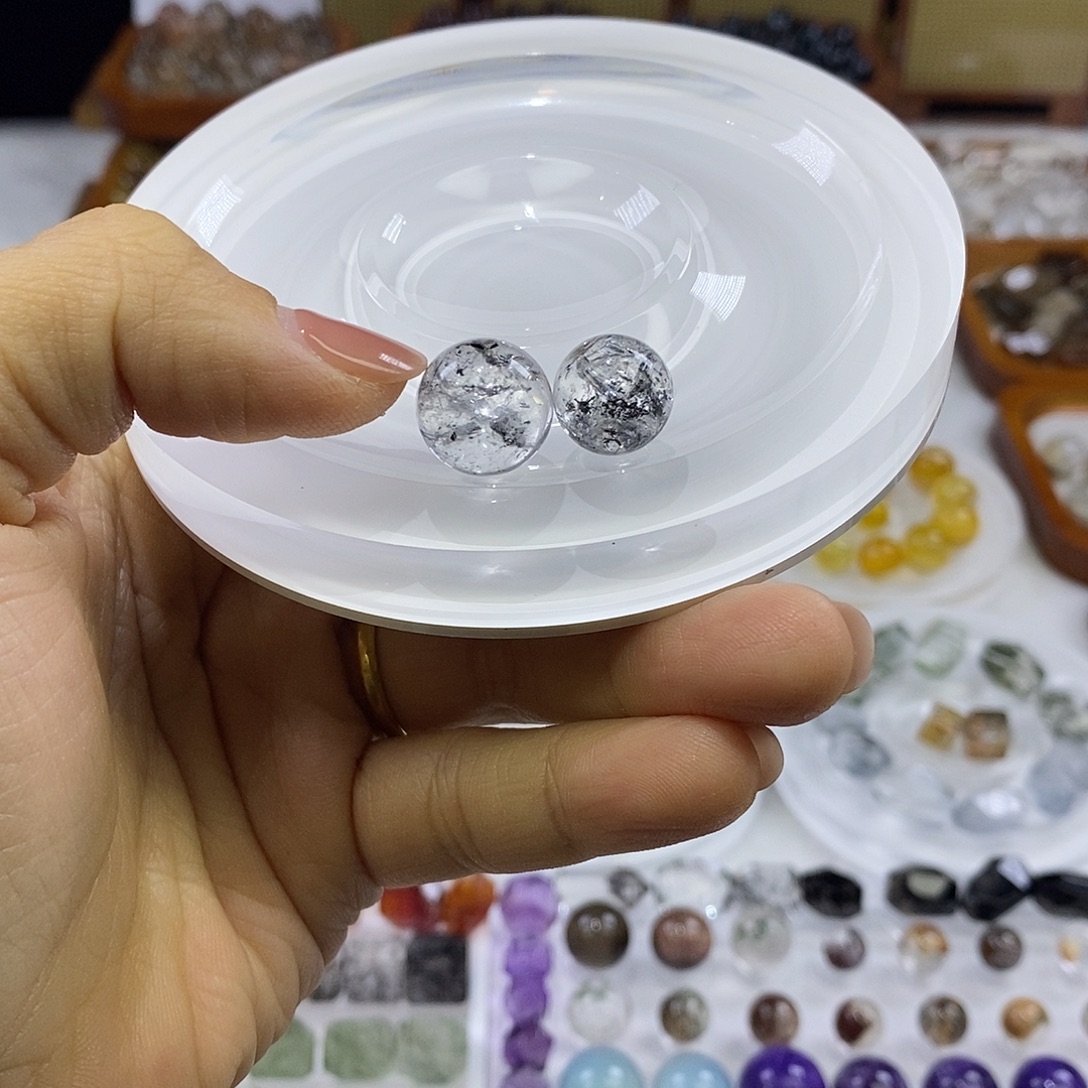 用***9烟晶银S925镶嵌手链天然水晶定制打孔不退换