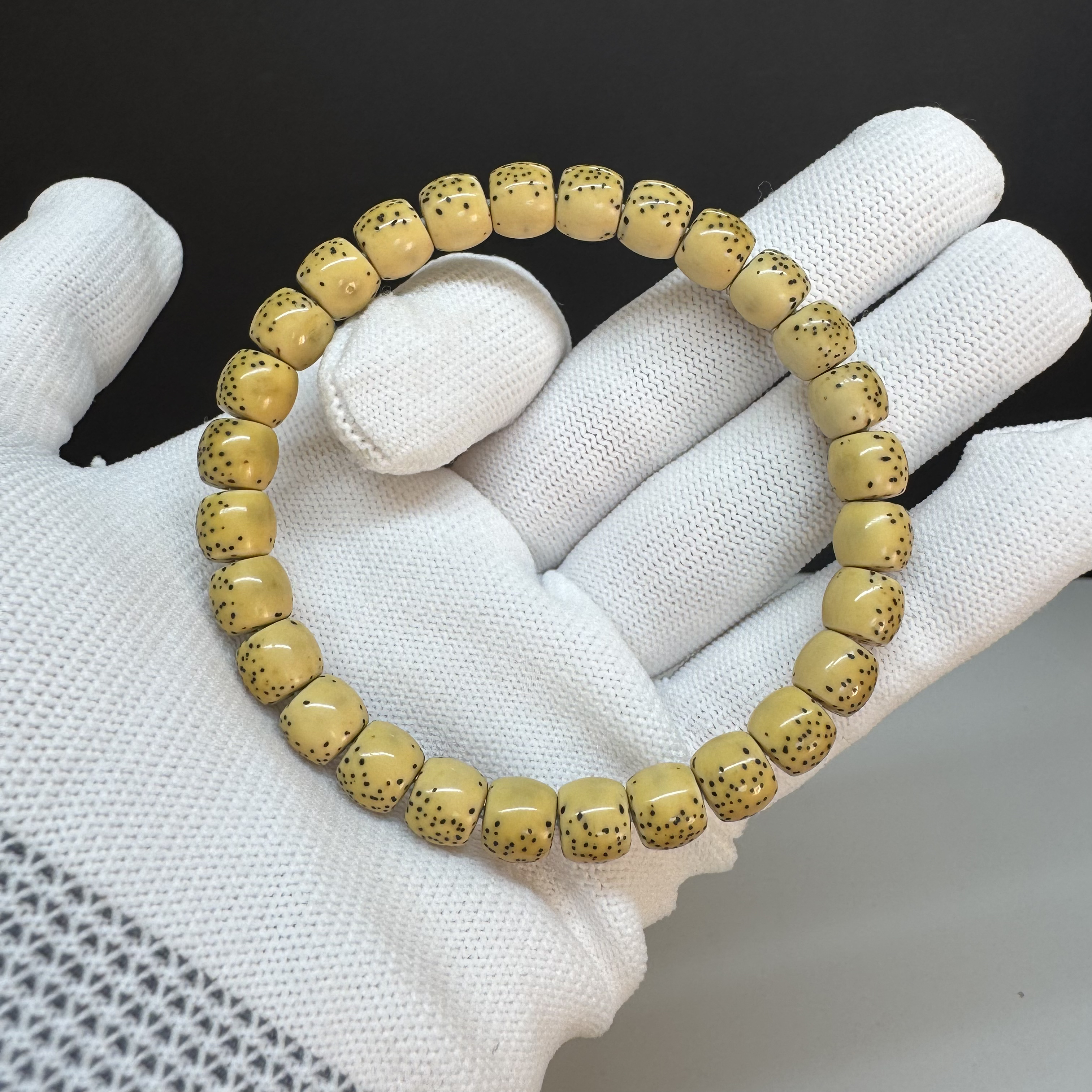 星月菩提原生态8x7直切鼓珠河豚单圈手串一物一图