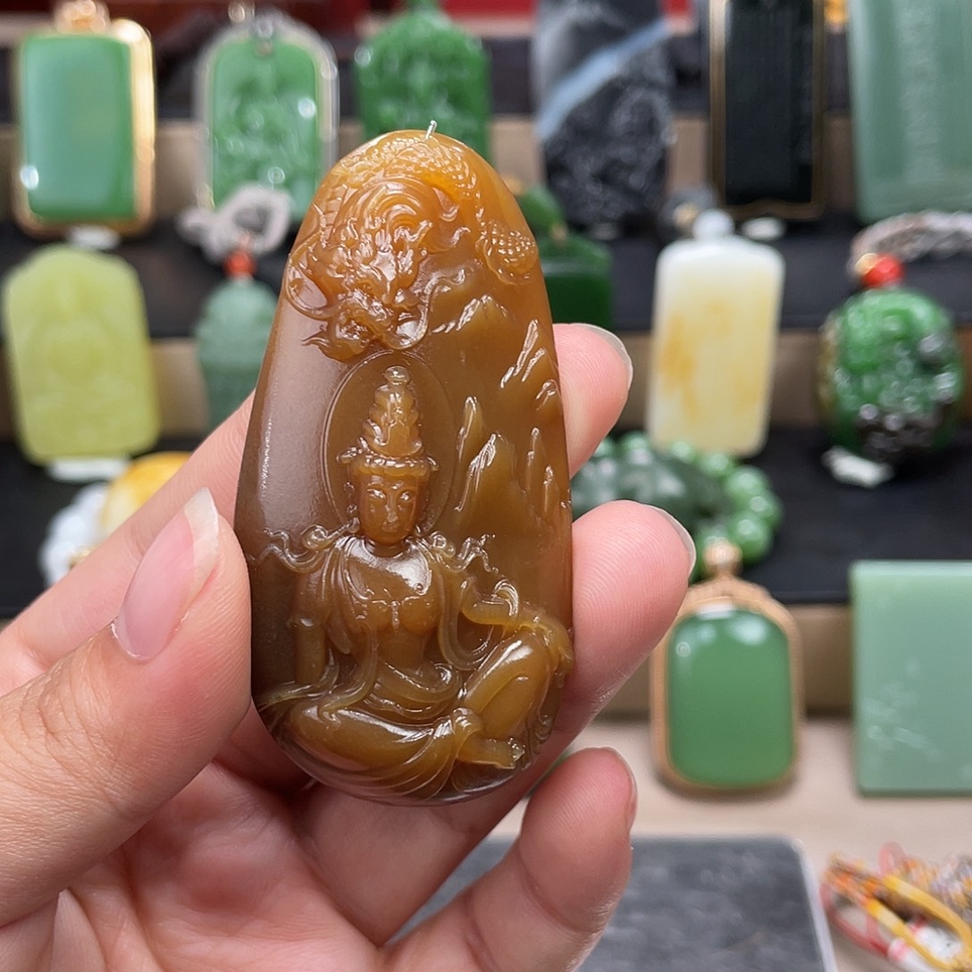 和田玉未镶嵌挂件