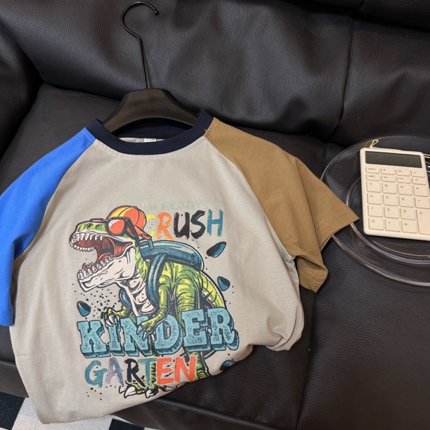 3629夏季时尚休闲洋气百搭个性男女童短袖