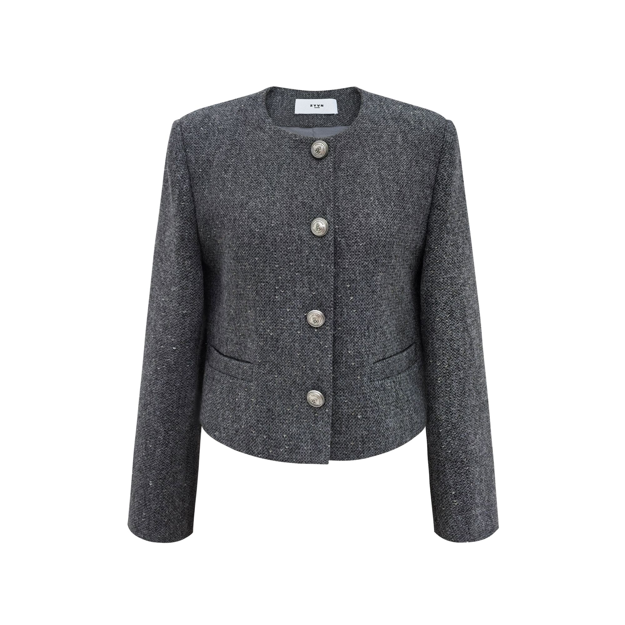 千金风时尚设计师款长袖小香风外套5WY05