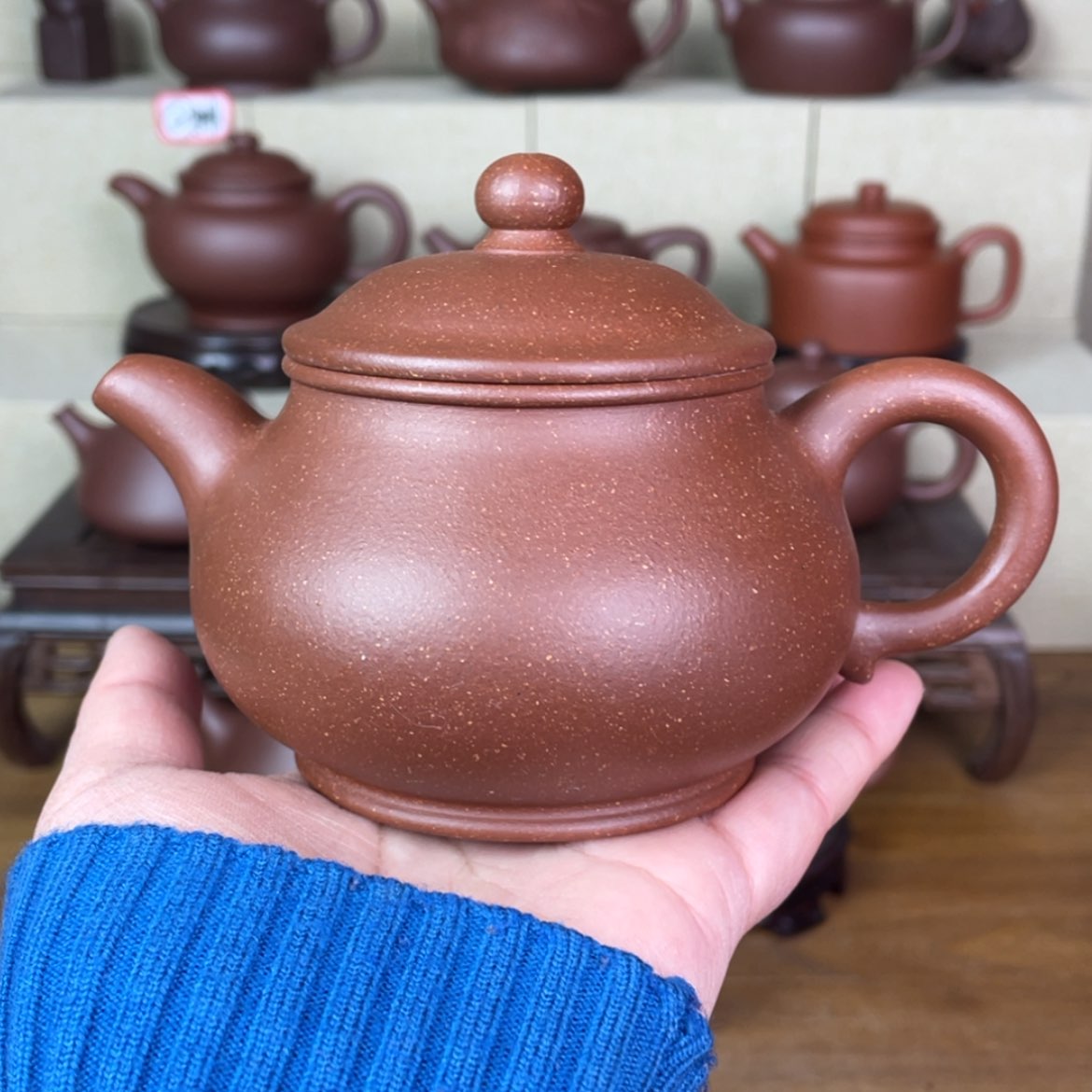 【闪购商品】紫砂茶壶十**伏红降坡潘壶～容量：260