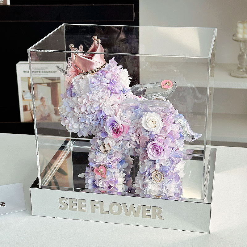 永生花独角兽蓝牙音箱玫瑰礼盒生日礼物送老婆女友闺蜜高级感摆件