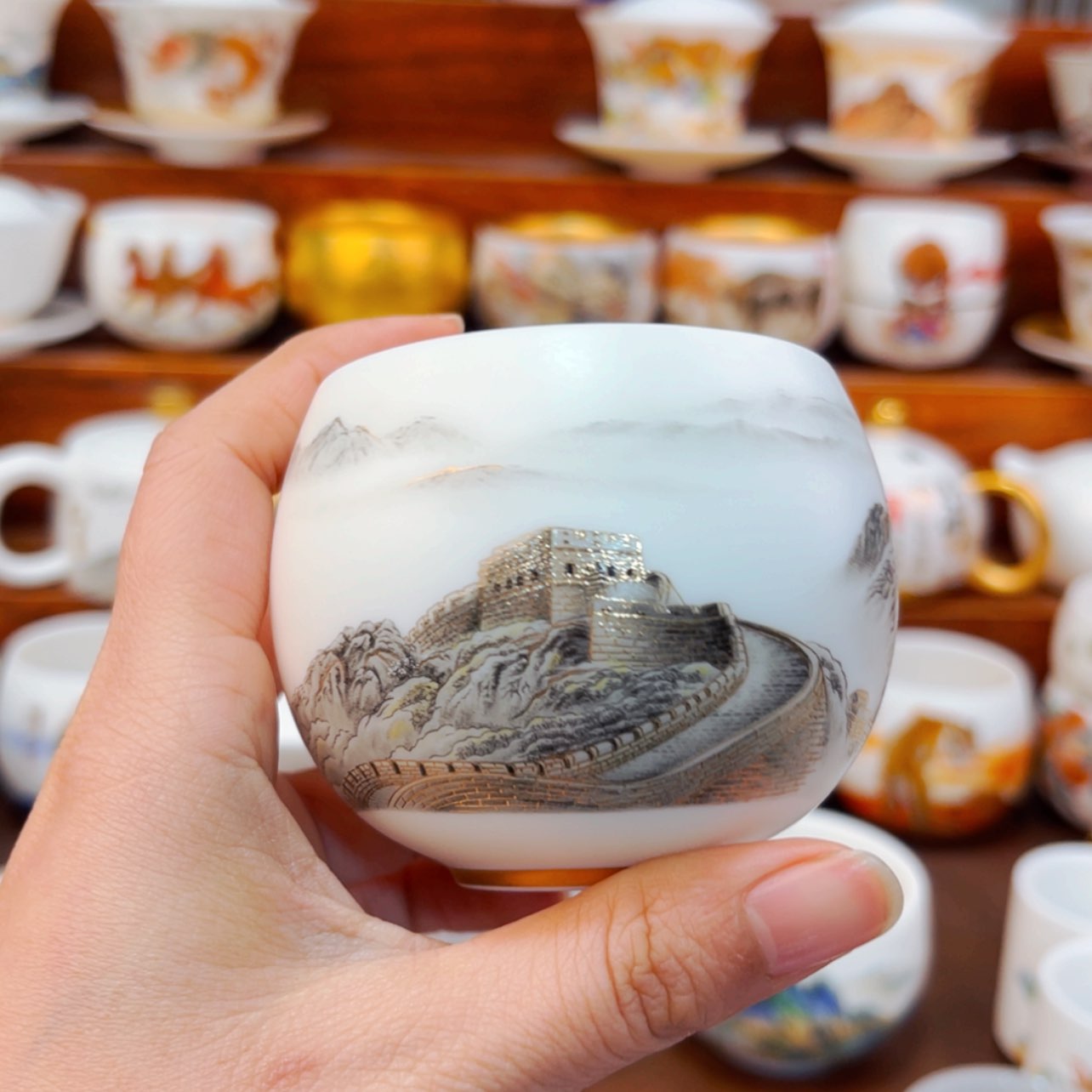 【闪购商品】高货羊脂玉瓷茶具