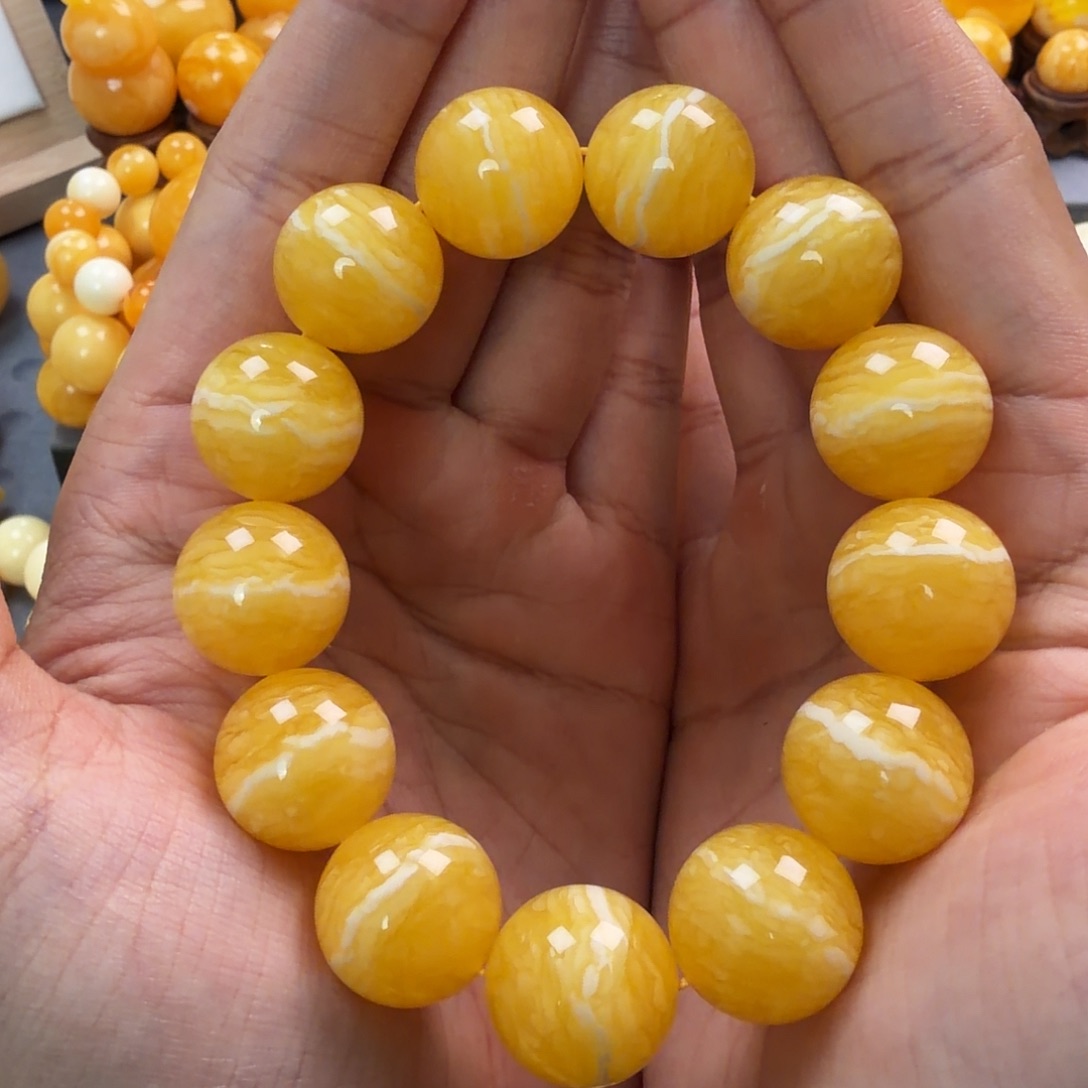 琥珀未镶嵌珠宝奇石18mm同料