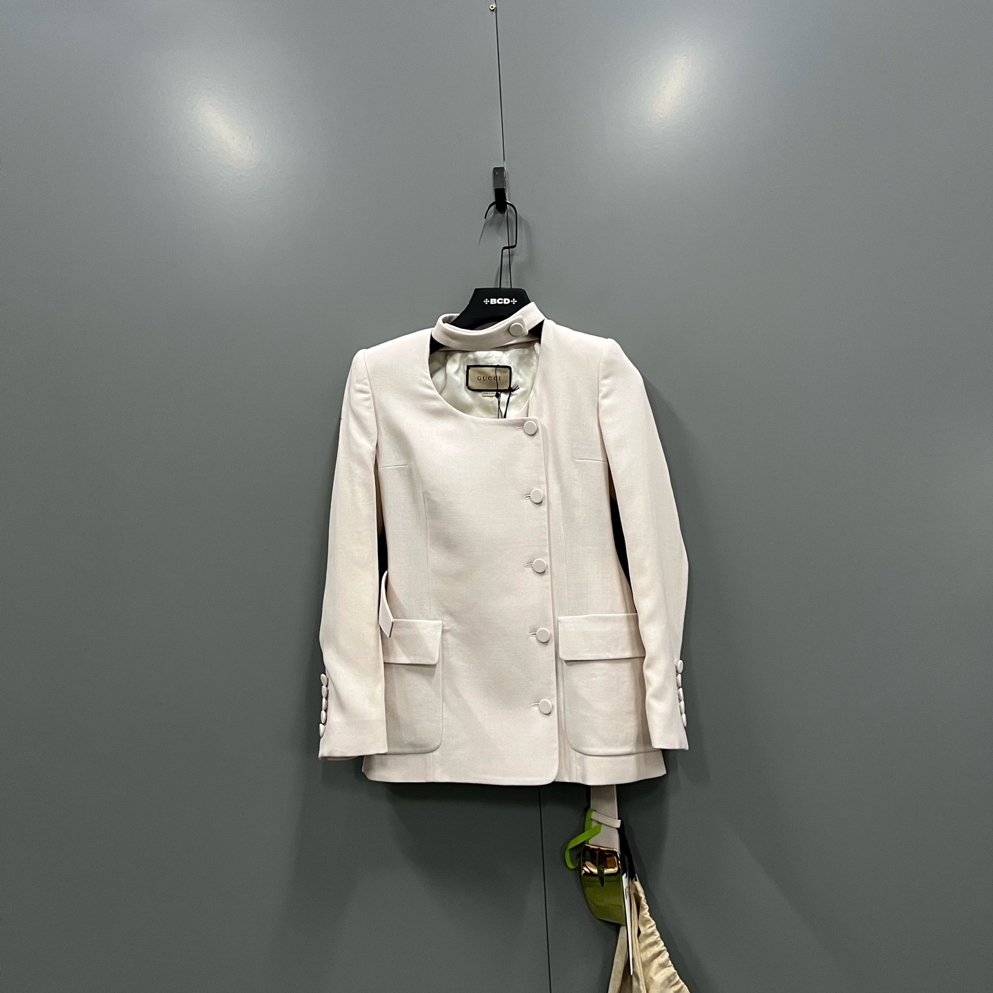 未使用 GUCCI/古驰 zz 2023春夏系列 淡粉色束腰外套 36码/607265