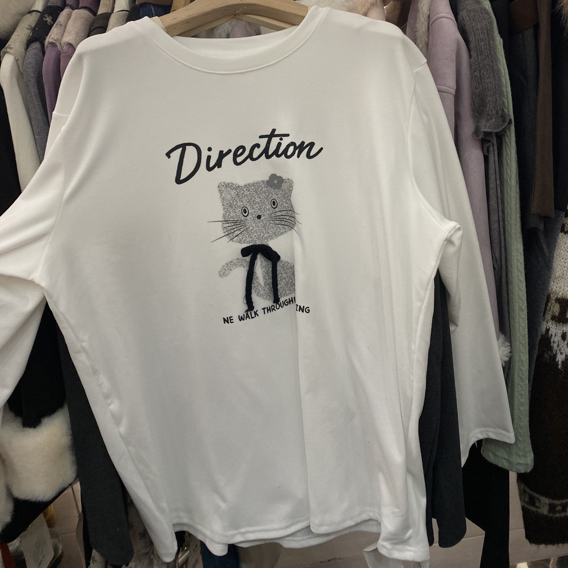 3706小猫厚款打底卫衣