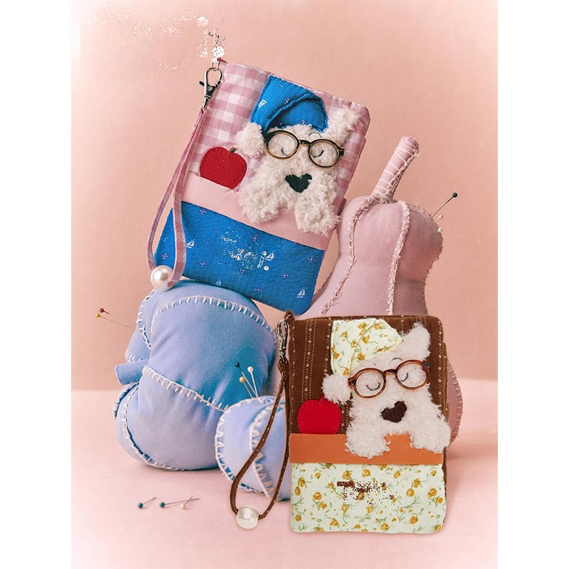 TG《哈哈》小狗温暖晚安可爱旅行护照夹收纳包证件卡包