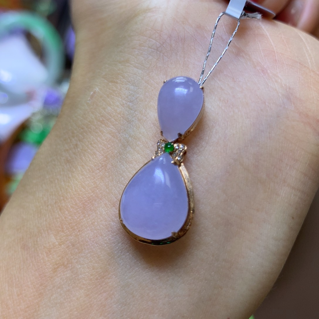 【闪购商品】翡翠18K金镶嵌颈饰翡翠