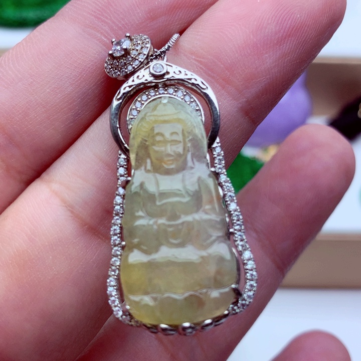 翡翠未镶嵌吊坠(不含链)