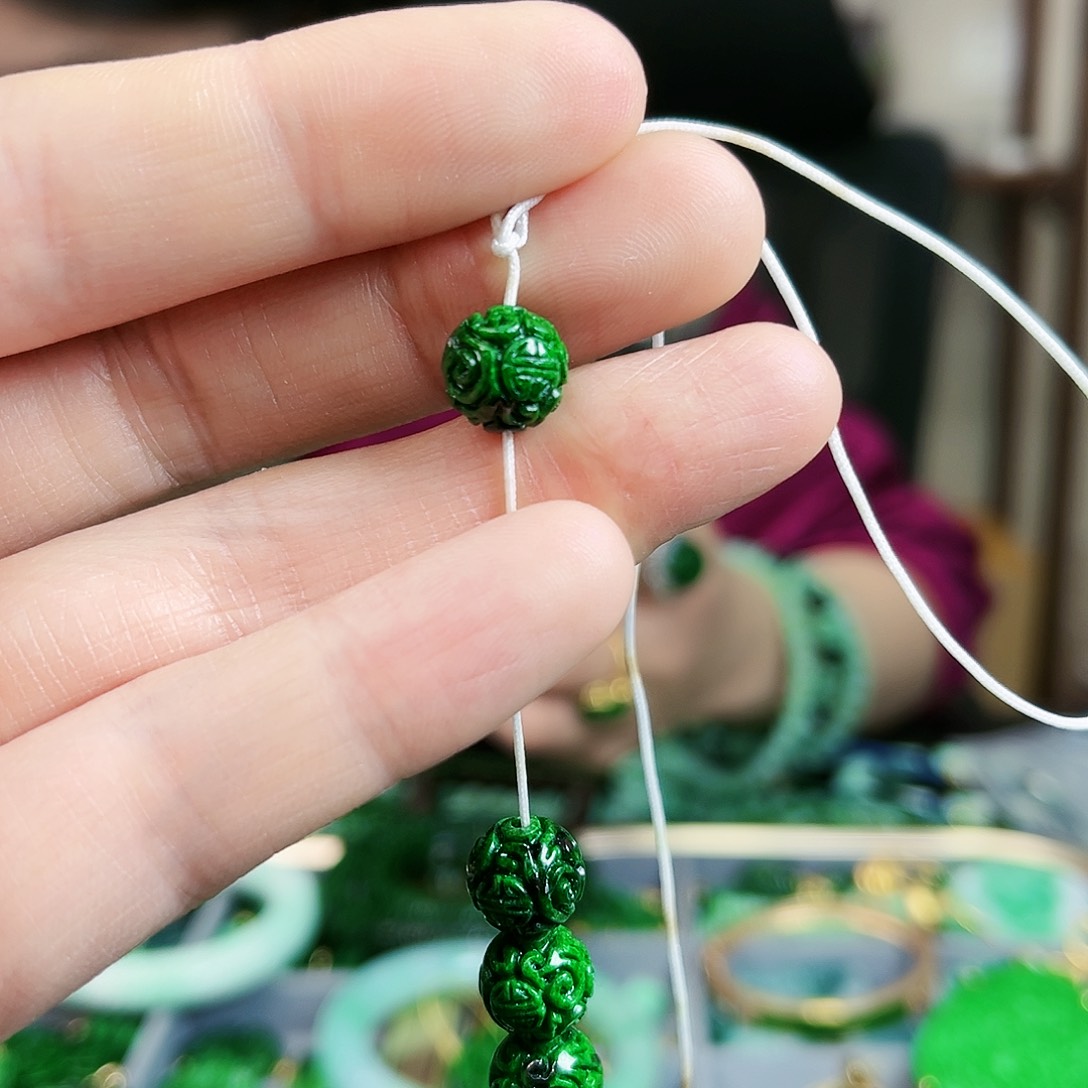 翡翠颈饰未镶嵌清**莲吊坠多样性发货