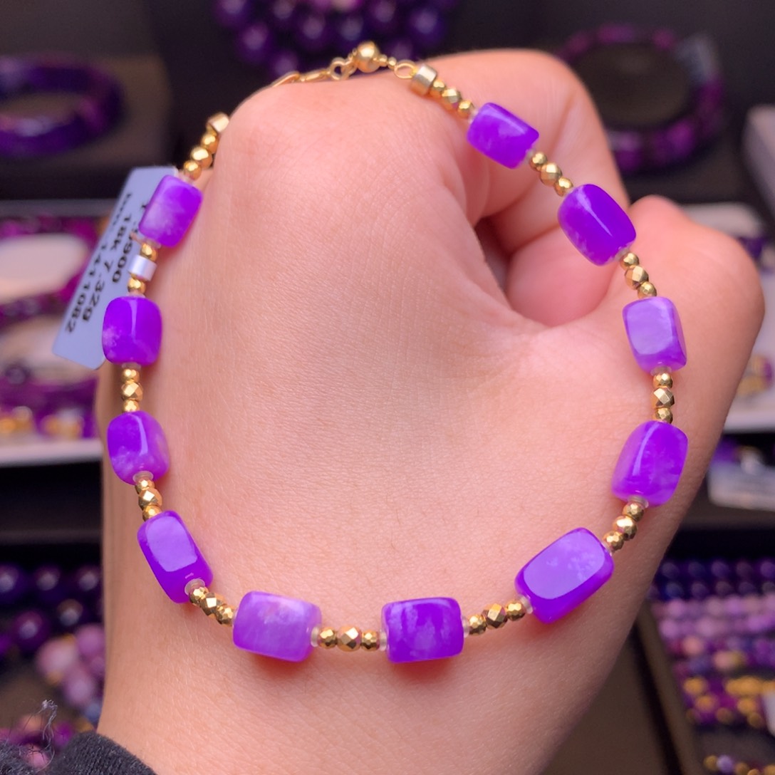 苏纪石（舒俱来）手链18K金镶嵌