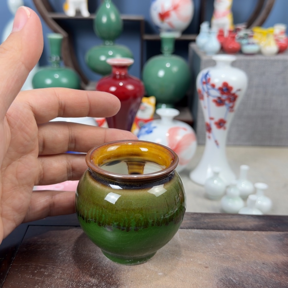 陶瓷手工小花器摆件