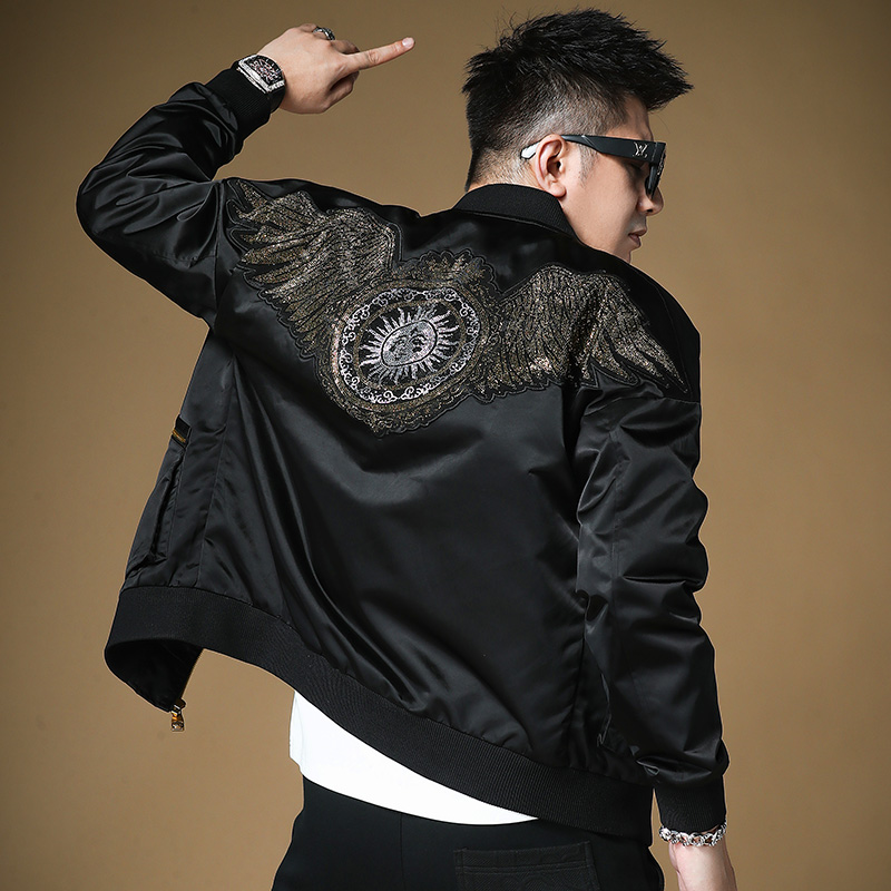 L【223016】高端男装潮牌夹克秋冬季2025新款潮重工刺绣休闲男外套