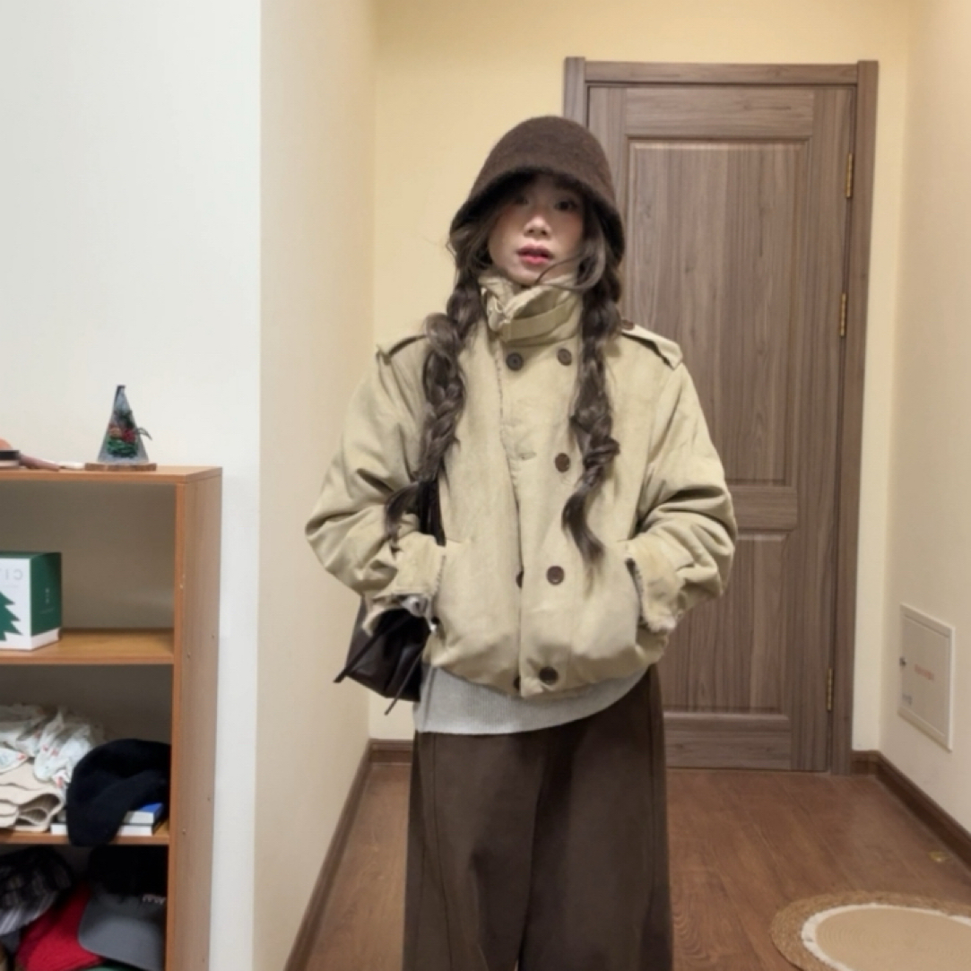 【冬日限定】东大门冬日韩版加厚保暖夹克外套ins立领慵懒