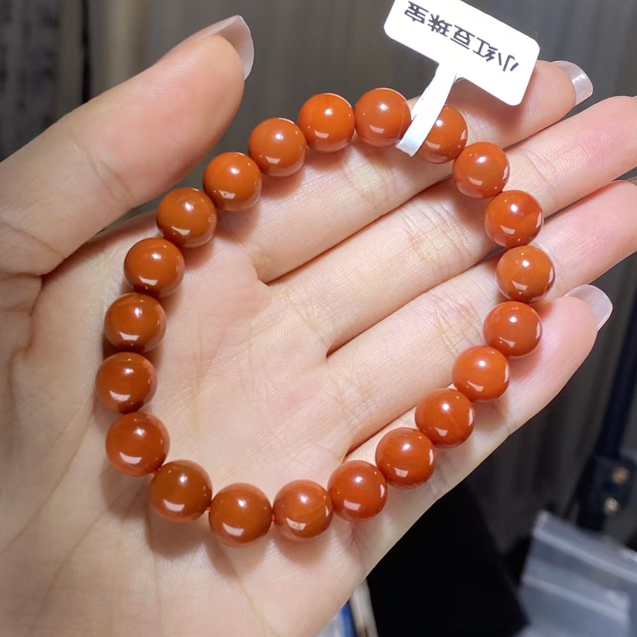 原矿南红9mm满肉瓦西柿子红 s级别