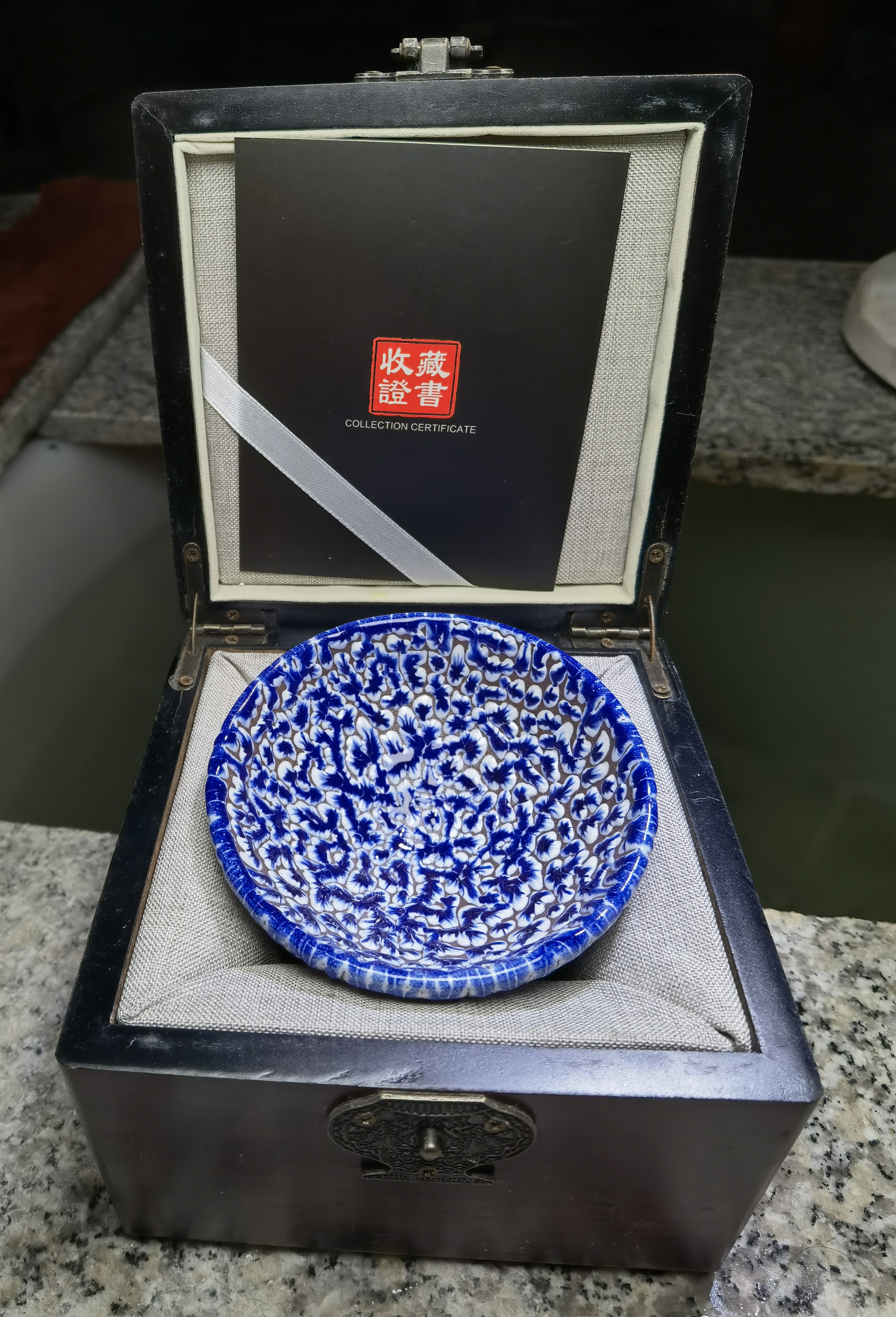 高端陶瓷青花主人杯个人专用功夫茶器品茗茶杯