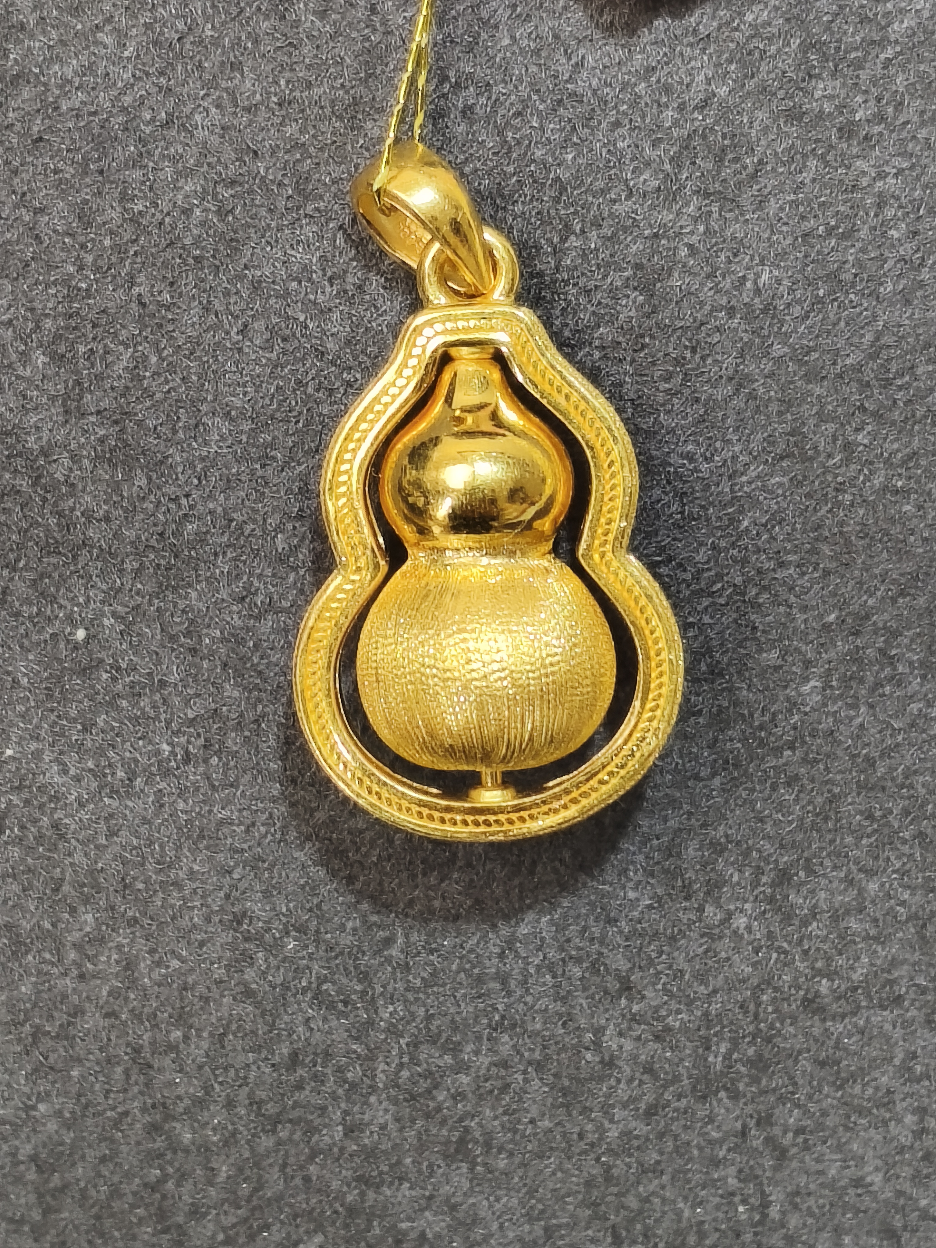 足金葫芦中转吊坠