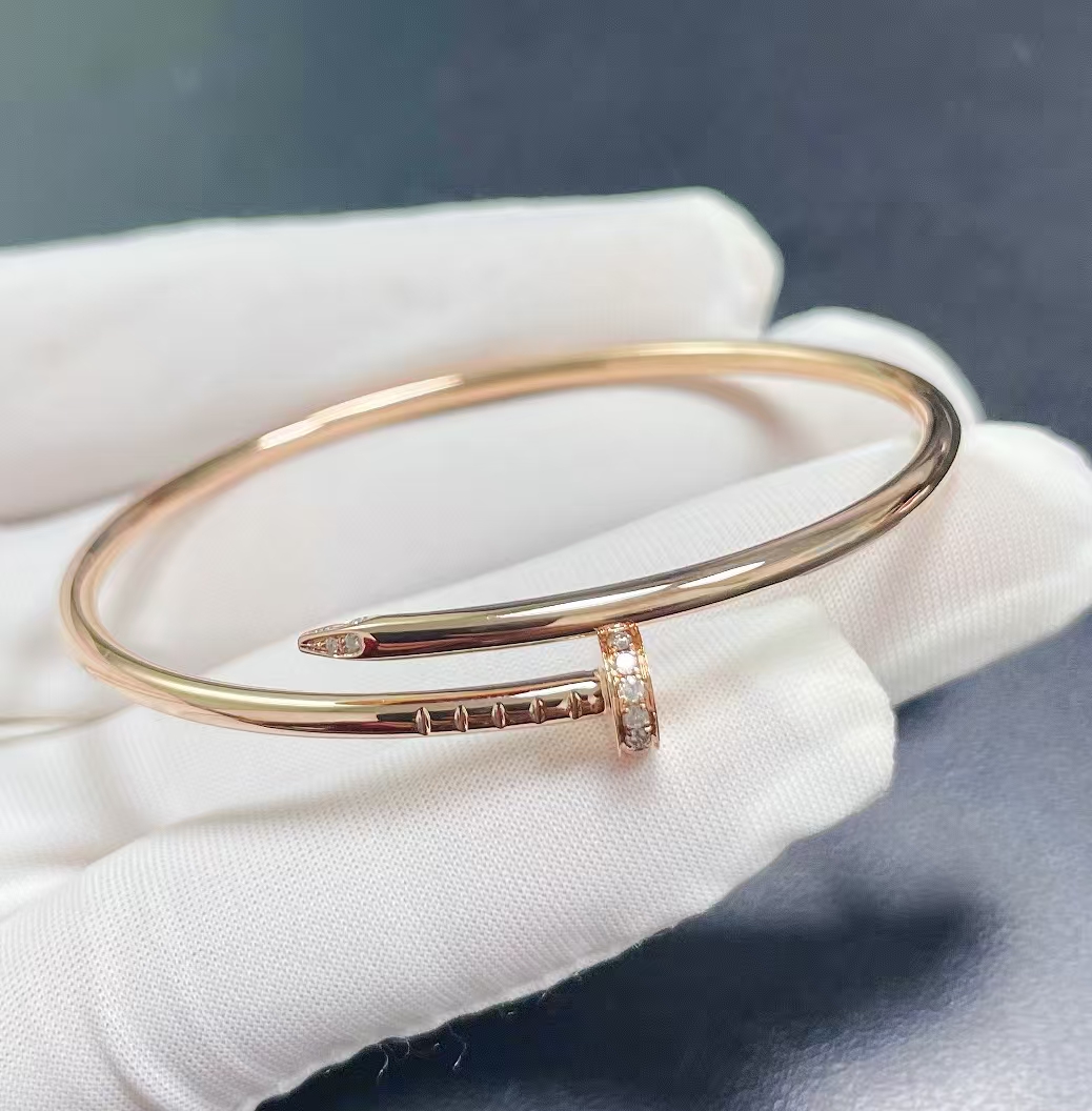 【年底高定珠宝活动大促】18K金头尾钻细钉镯✨巨显白！简约精致