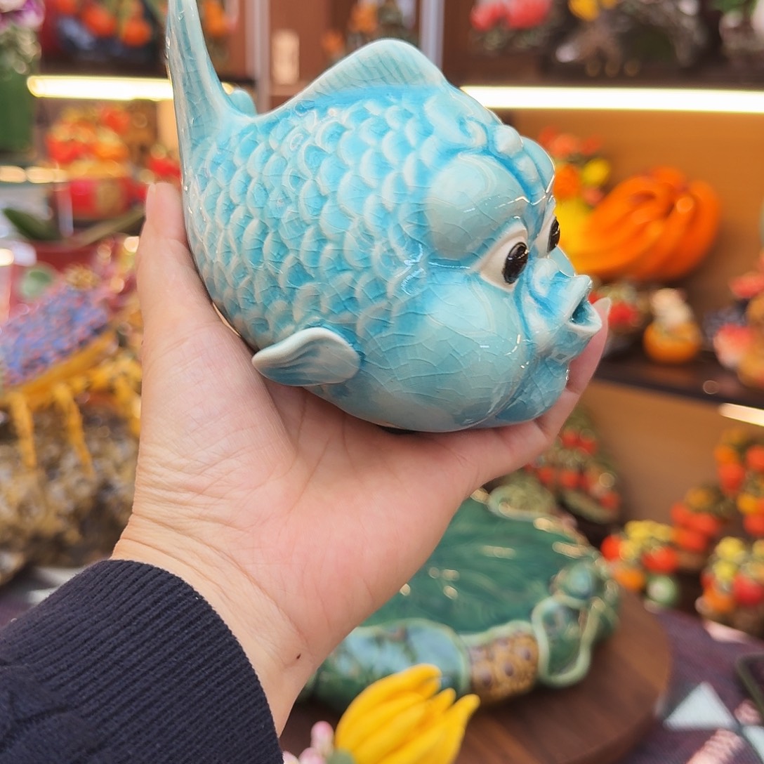 陶瓷年年有鱼茶宠