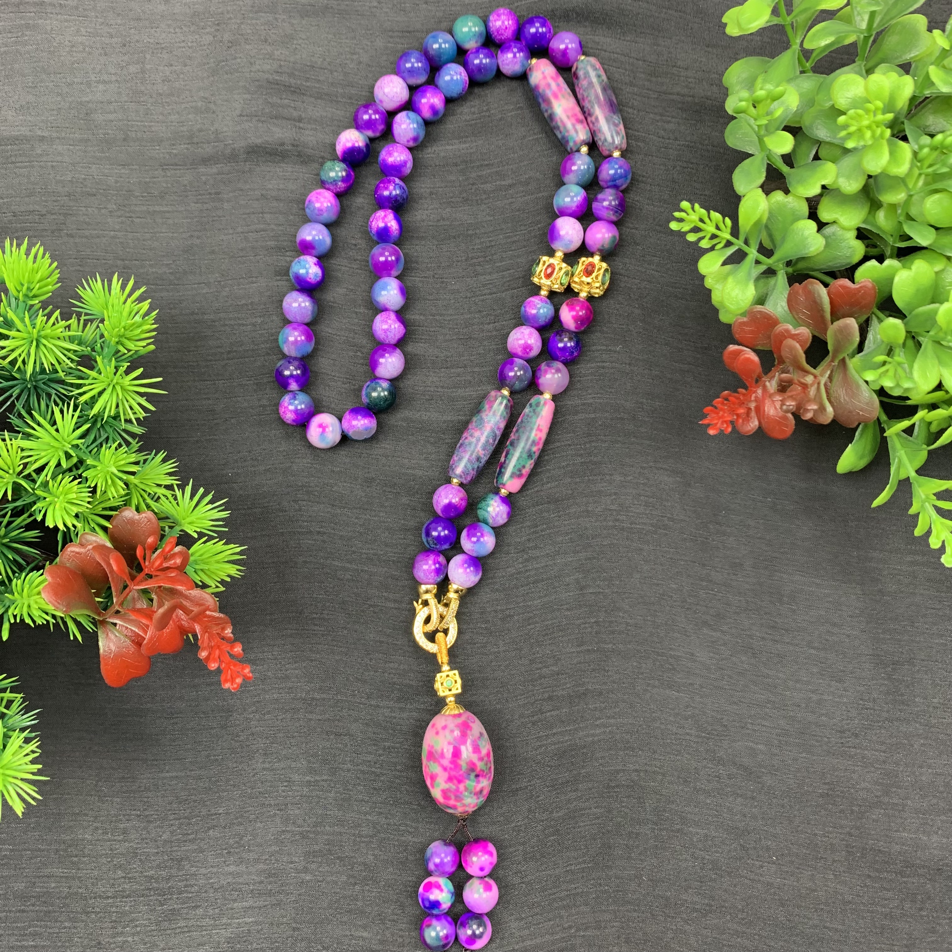 【福小满】TC42016 福小满 樱花紫龙醇DIY项链(多样性发其一)