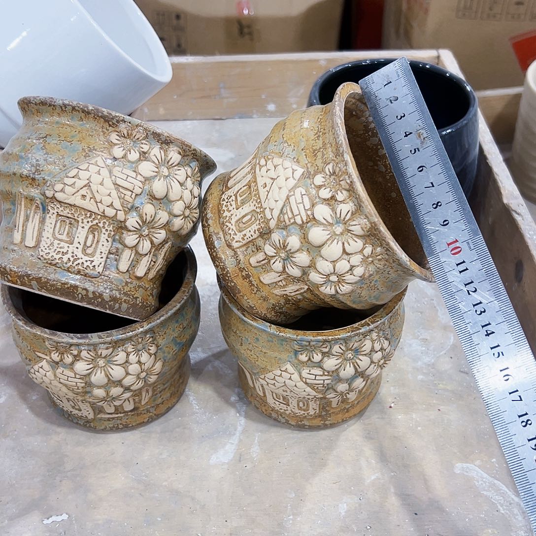 有孔，外贸尾单陶瓷花盆凑单10米包邮