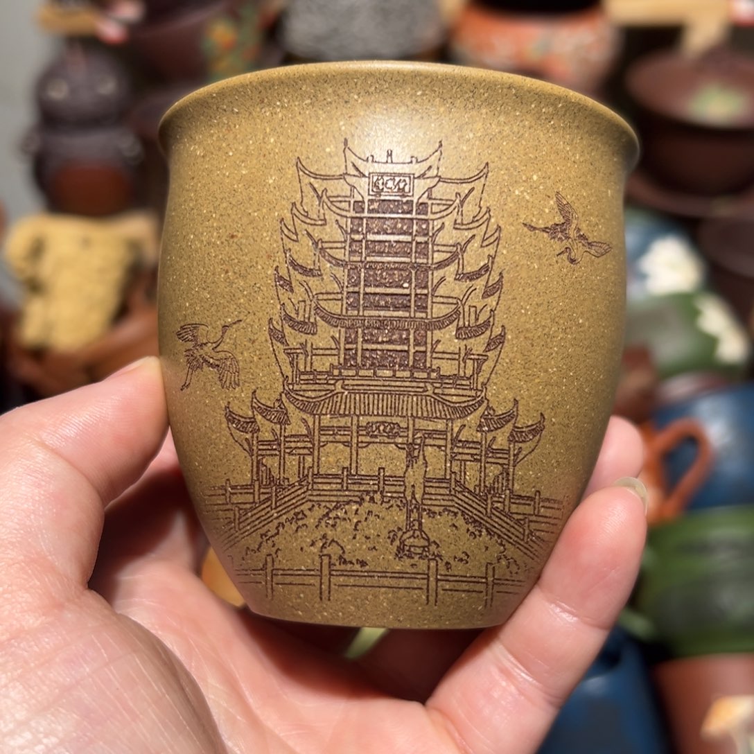 紫砂茶杯宜兴紫砂主人杯