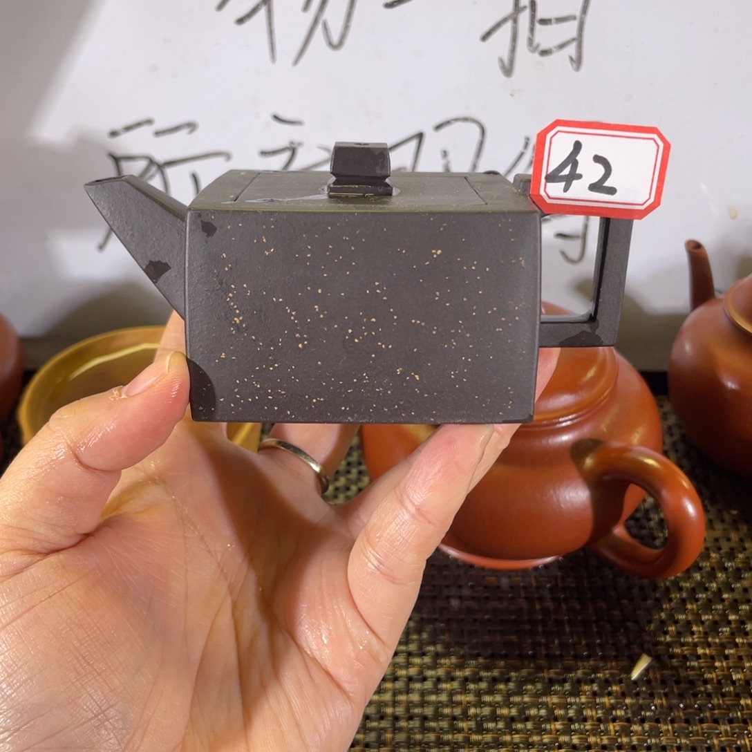 紫砂茶壶四方全手
