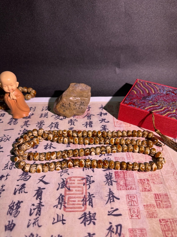 【爆款】108长串妖花念珠项链多圈手链中式静心文玩手盘把玩小物件