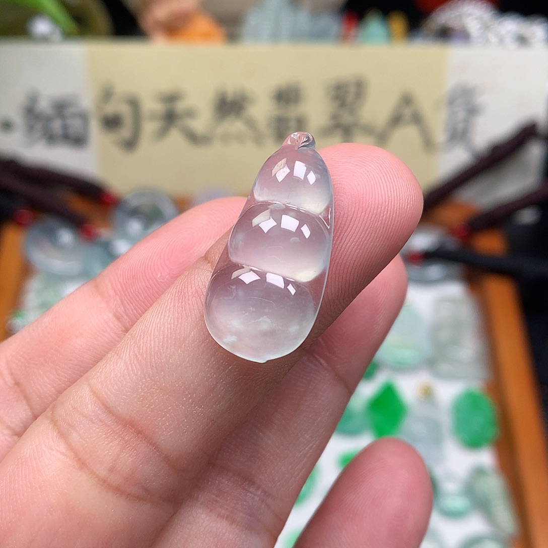 翡翠散珠缅甸天然A货翡翠冰种豆子