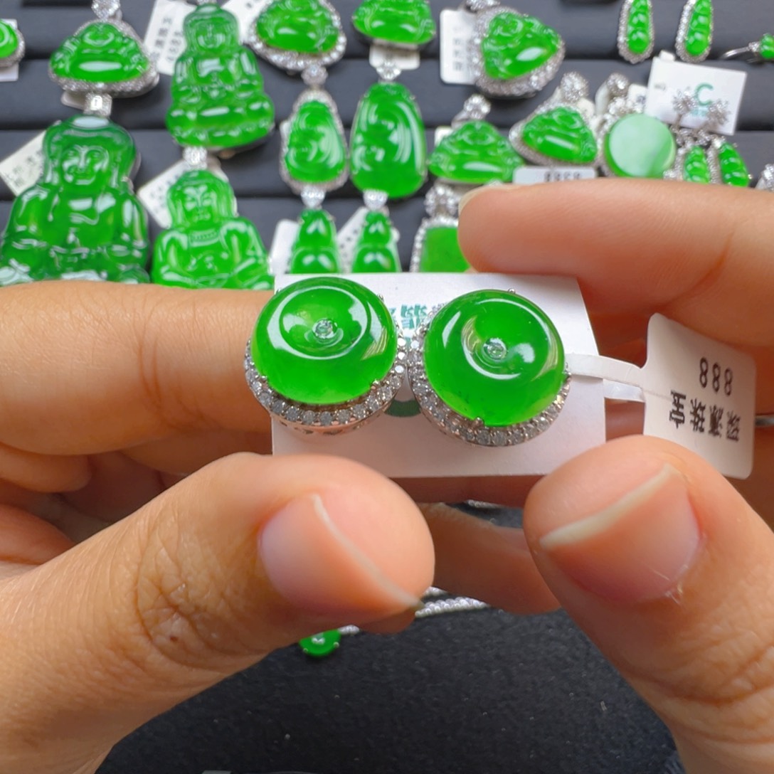 翡翠银S925镶嵌颈饰