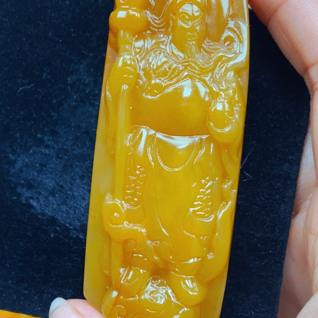 未镶嵌石英质玉（黄龙玉）吊坠(不含链)