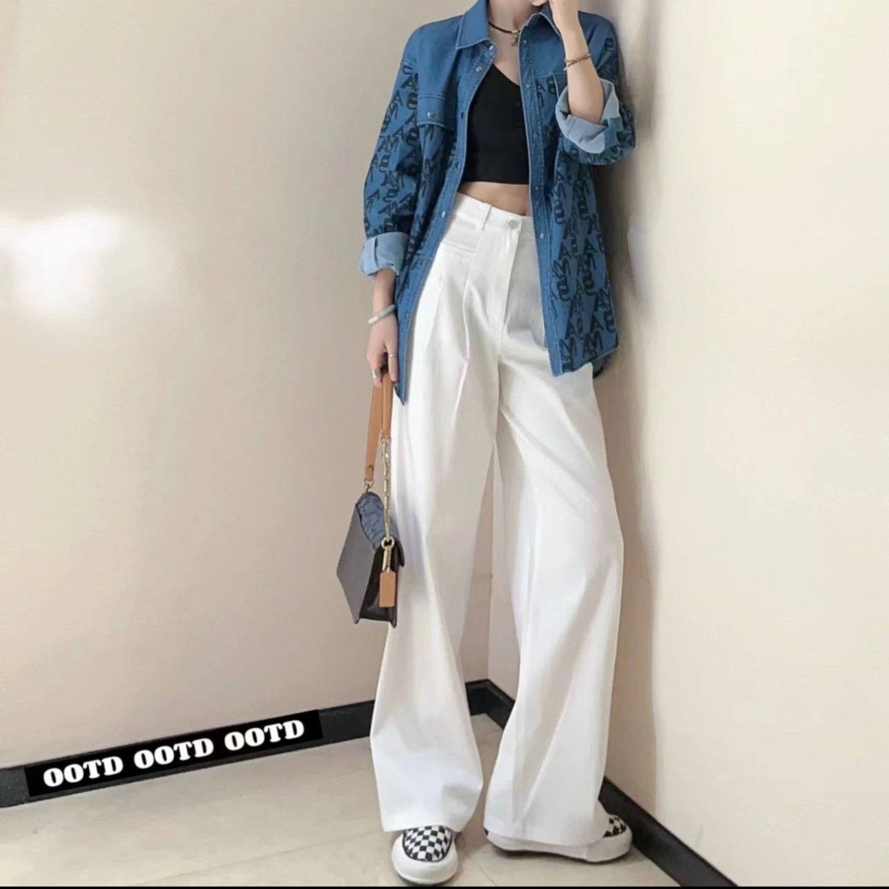  【商场同款】夏季新款薄款简约休闲高腰休闲垂感直筒裤5100478