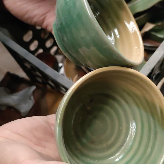 陶瓷老货小茶碗两支粗瓷