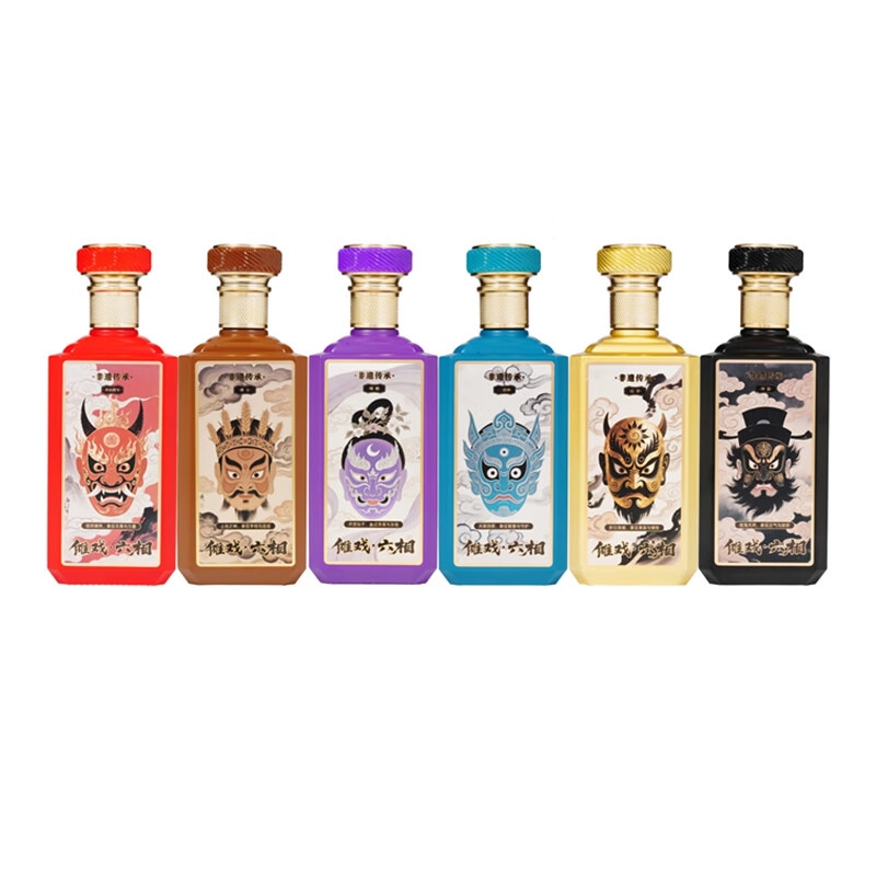 华问天（傩戏六相）高品质酱香型白酒53度500ml*6瓶