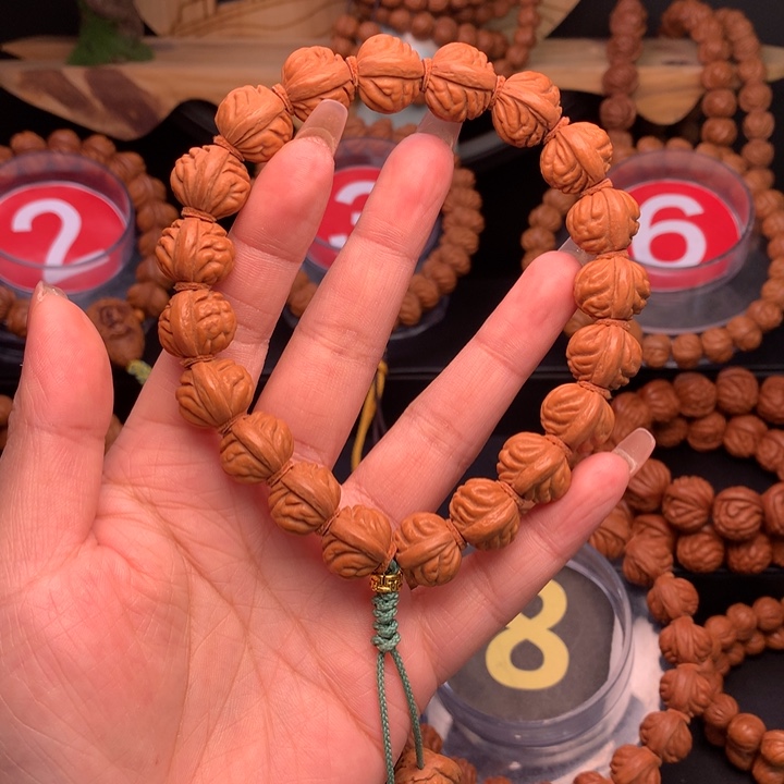 桃核吊坠1.5小金豆手串