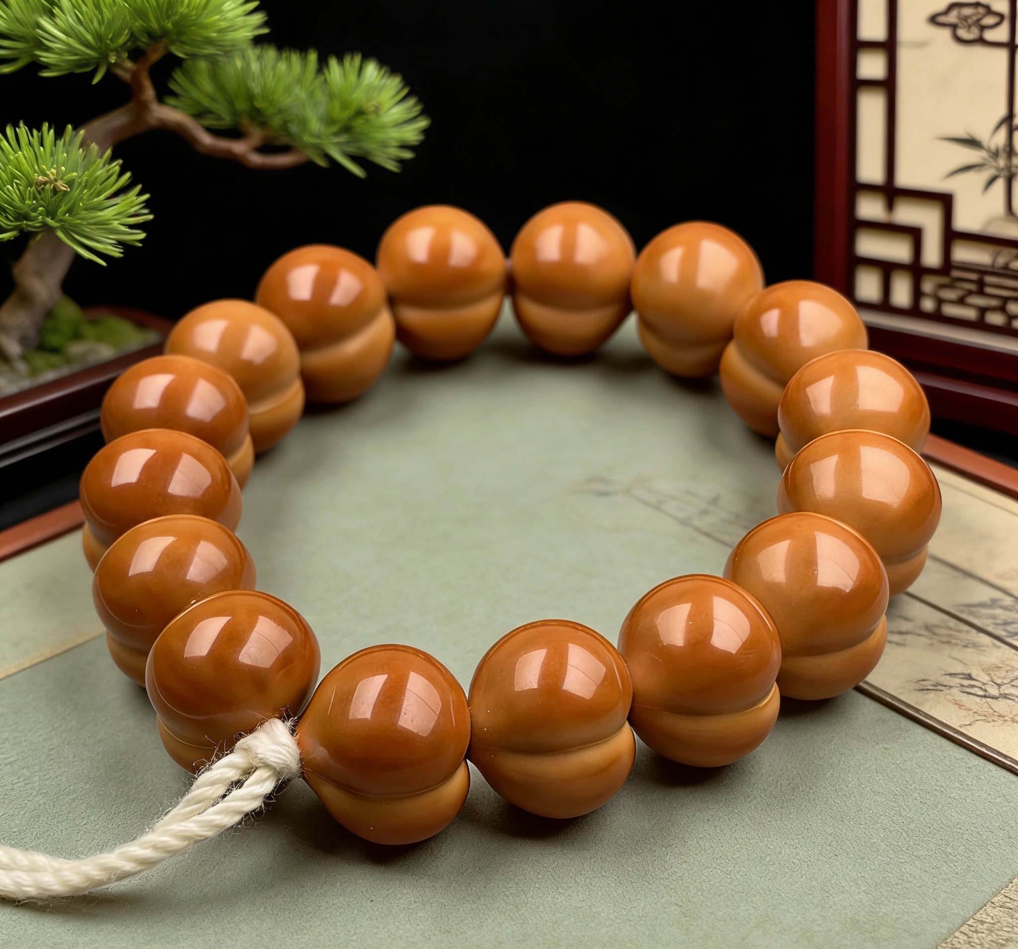 无品牌屁桃 无药猴头手串核桃手串桃心聚宝盆料文玩木作手串柯基