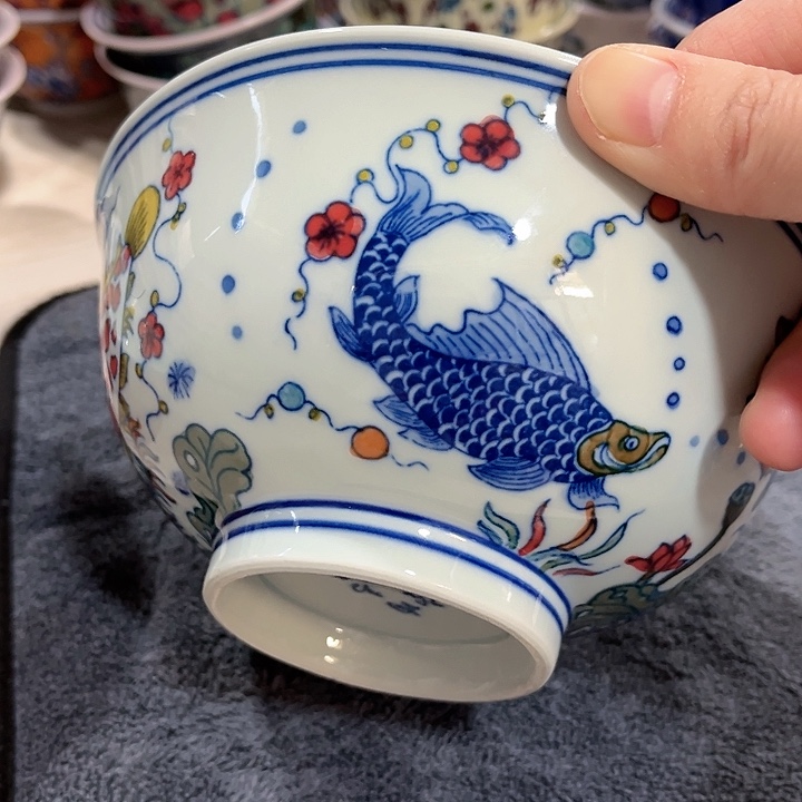 瓷片直径15厘米，绿