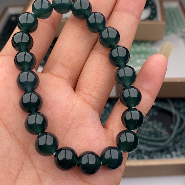 点***寞翡翠未镶嵌手链手串