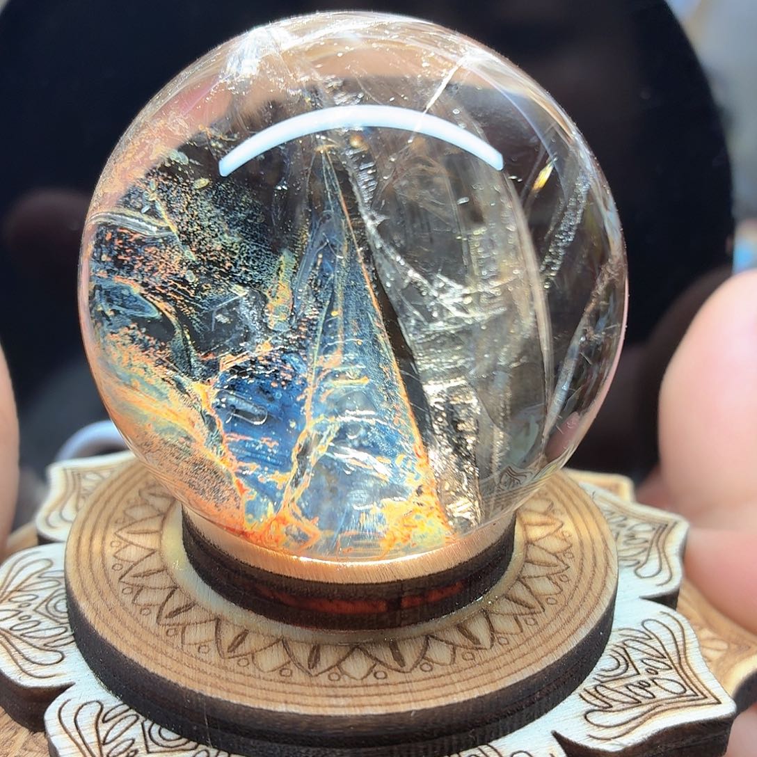 未镶嵌珠宝半成品水晶黄椒花茶晶45