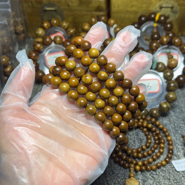 楠木（金丝楠）手串/手链枯木料1.0*108颗