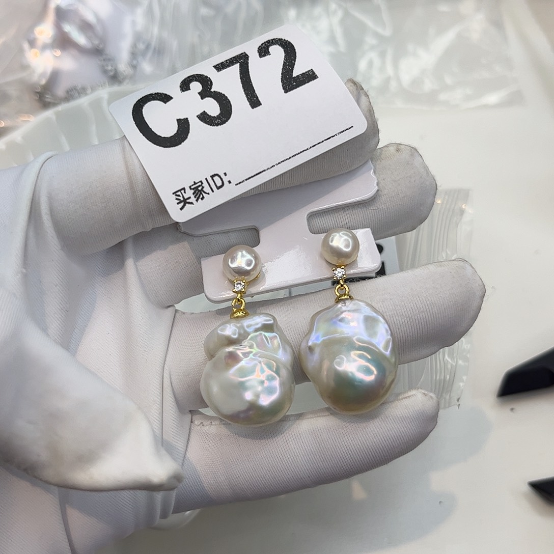 耳饰合金淡水珍珠